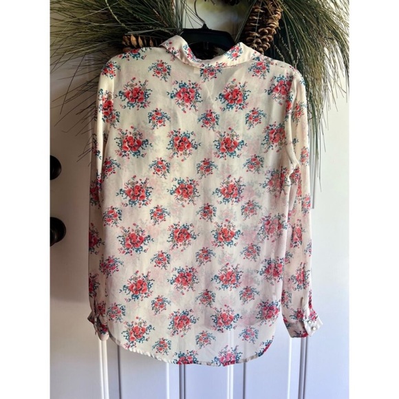 Women’s South Western Wrangler Style Floral Button Up Blouse/Top Size Medium - Picture 3 of 16